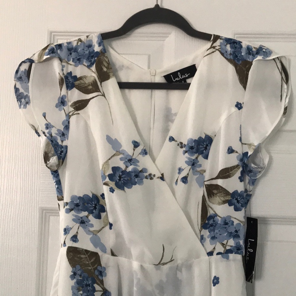 White Floral high-low dress